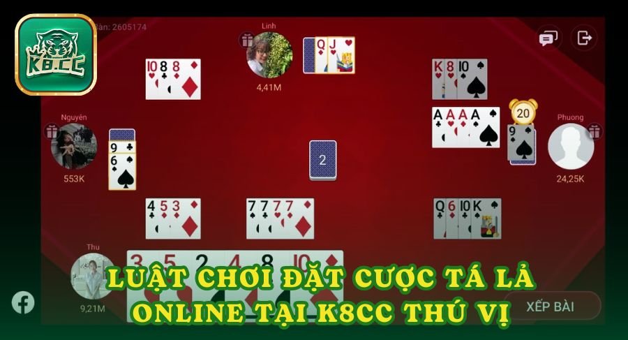 Luật chơi đặt cược Tá lả online tại K8cc vô cùng thú vị